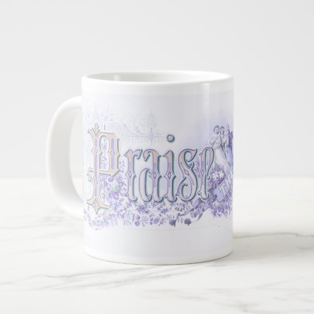 "Prisa Herren" pastell blekblå Jumbo Mugg (Framsida vänster)