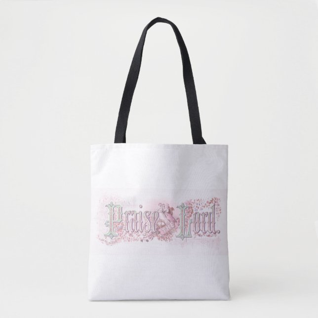 "Prisa Herren" Pastell Rosa & Grön Tygkasse (Framsida)