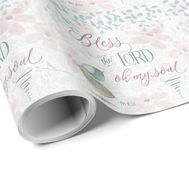 Prisa Herren - Ps 103:1 Presentpapper (Rullad Hörn)