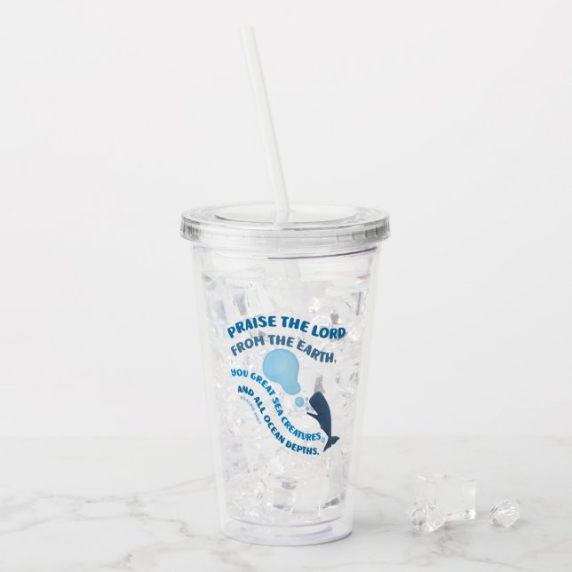 Prisa Herren val bibelvers psaltarmer kristen Take Away Mugg (Framsida Ice)