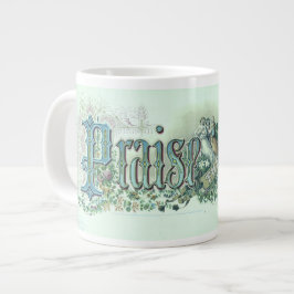 "Prisa Herren" Vintage kristen konst mintgrön Jumbo Mugg