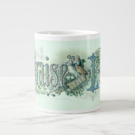 "Prisa Herren" Vintage kristen konst mintgrön Jumbo Mugg