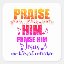 Prisa Him Hymn Fyrkantigt Klistermärke