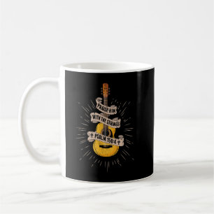 Prisa Honom Med Strängar Jesus Akustisk Gitarr Kaffemugg