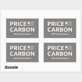 Prisa koldioxidstämplar rektangulärt klistermärke