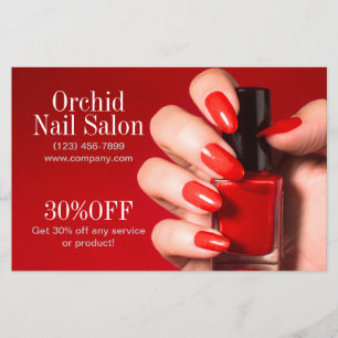 Prisa listor över nagel polska Esthetician Nail Sa Flygblad