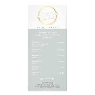 PRISA logotyper med modern pil Rustic guld grått Reklamkort