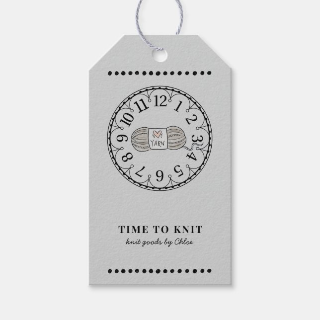 Prisa Märkre av handgjorda varor från Sticka Presentetikett (Framsidan)