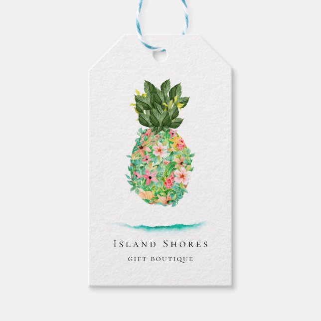 Prisa Märkre för ananas i Blommigt på Botaniska öa Presentetikett (Framsidan)