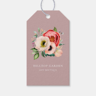 Prisa Märkre för Blommigt av vattenfärg i elegant Presentetikett