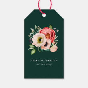 Prisa Märkre för Blommigt av vattenfärg i elegant Presentetikett