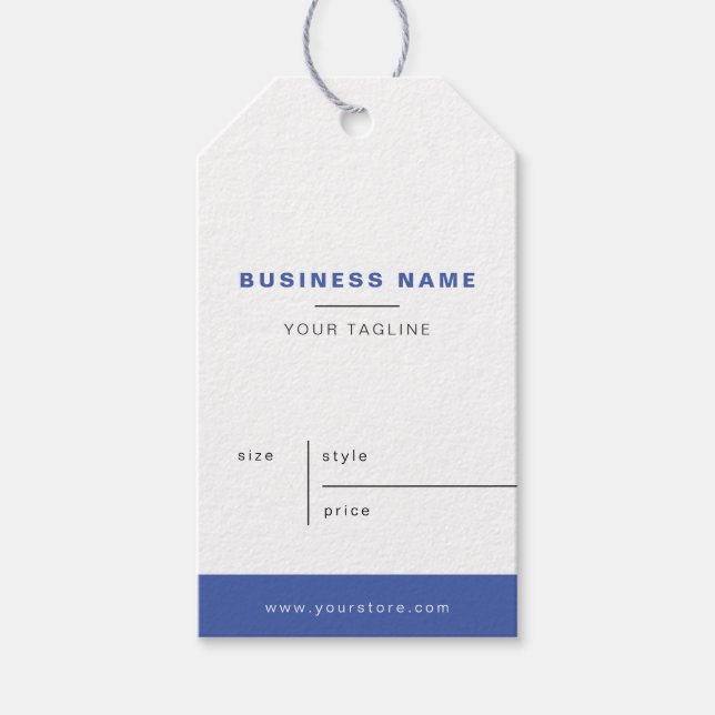 Prisa Märkre för minimalistisk vit affärsverksamhe Presentetikett (Framsidan)