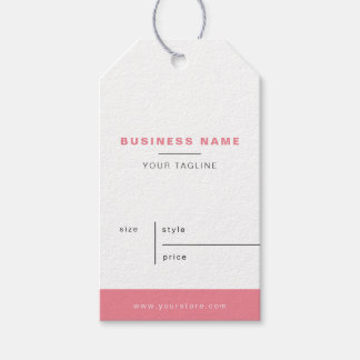Prisa Märkre för minimalistisk vit Rosa Business Presentetikett