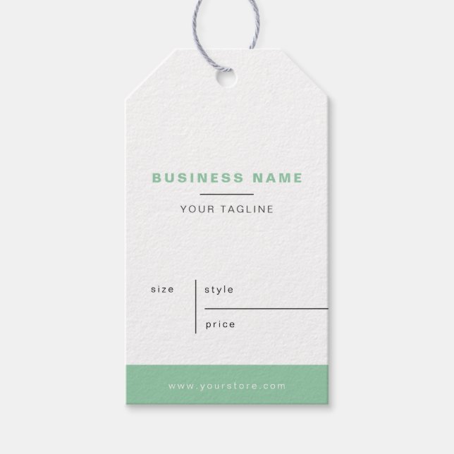 Prisa Märkre för minimalistisk vit sädesverksamhet Presentetikett (Framsidan)