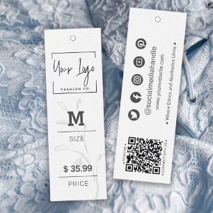 Prisa Märkre för moderna minimala QR-plagg i Löv S