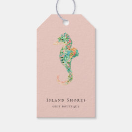 Prisa Märkre i Botaniska öns Blommigt Seahorse Presentetikett