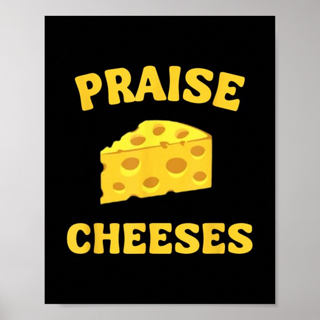 Prisa ost Funny Cheese Älskare i Gouda we Trus Poster (Framsidan)