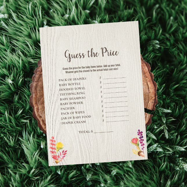 Prisa stötspel för höstskogdjur inbjudningar (Skapare uppladdad)