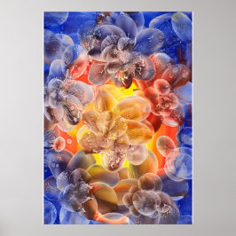 Prisbelönta Handmålade Gouache Blommor Poster