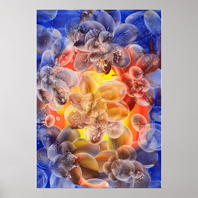 Prisbelönta Handmålade Gouache Blommor Poster (Framsidan)