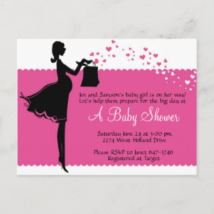 Priscilla Baby Shower-inbjudan Inbjudan Vykort