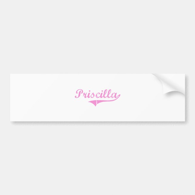 Priscilla Klassisk Stil Namn Bildekal (Framsidan)