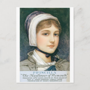 Priscilla Mayblomman från Plymouth Vykort