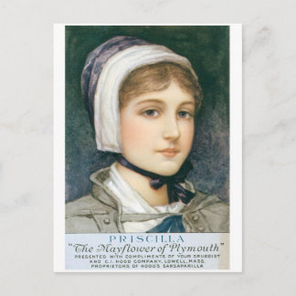 Priscilla Mayblomman från Plymouth Vykort