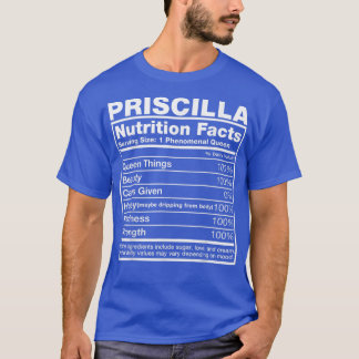 Priscilla Nutrition Facts Priscilla Namn Birthday T Shirt