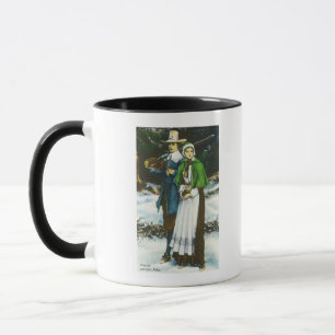 Priscilla och John Alden Scene Mugg