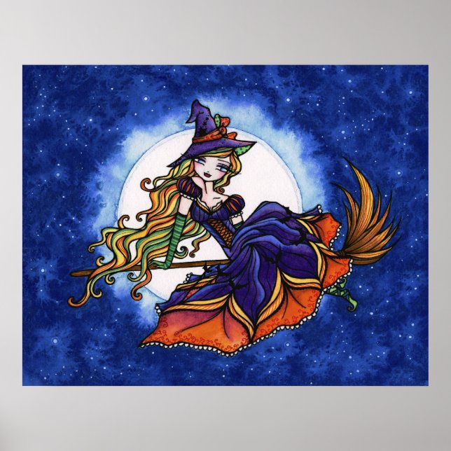 Priscilla Witch Halloween Fantasy Art Poster (Framsidan)