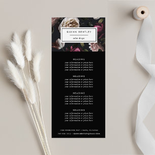 Priser eller tjänster för Blommigt av elegantens M Reklamkort