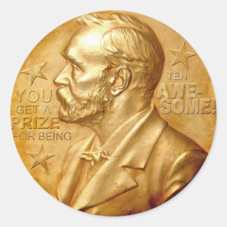 Priser för alla! runt klistermärke