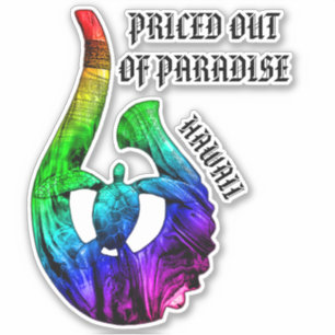 PRISERAD UT FRÅN PARADISE HI Honu-stammen Krok Rai Klistermärken