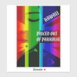 PRISERAT FRÅN PARADISE GRÅTANDE WAHINE HIFlagIslan Klistermärken