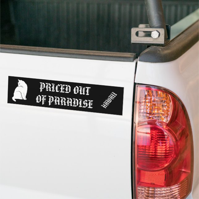 PRISERAT FRÅN PARADISE - Hawaii Cat Bildekal (På lastbil)