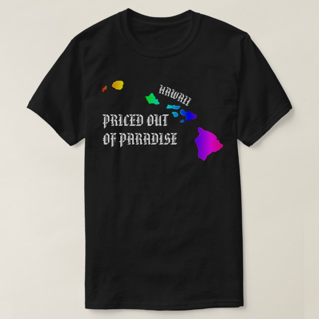 PRISERAT FRÅN PARADISE Hawaii Islands Neon Rainbow T Shirt (Design framsida)