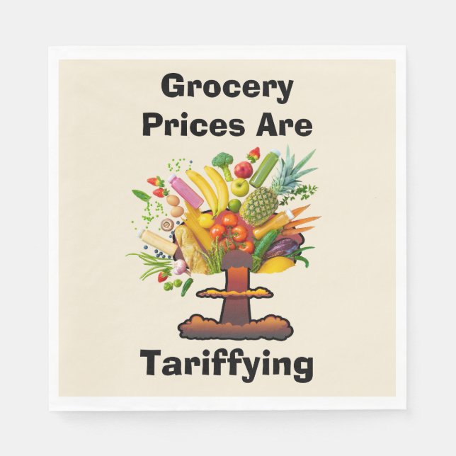 Priserna på livsmedel är prissatta pappersservett (Framsidan)