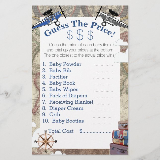 Priserna på vintagens flygplan och världskartan (Framsida)