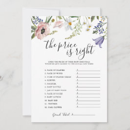 Priset Är Rätt Baby Shower Spelkort Inbjudningar