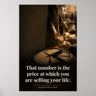 Priset för din livsstil Bokcitat Konst Poster