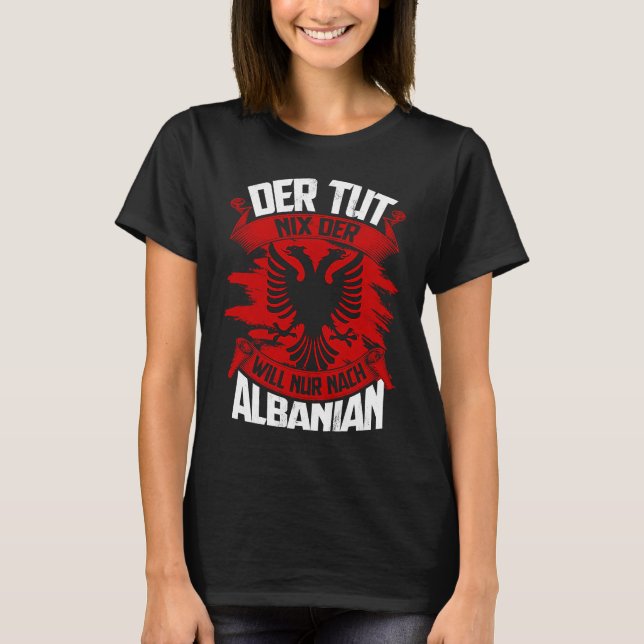 Prishtina Tirana Albanian Eagle T Shirt (Framsida)