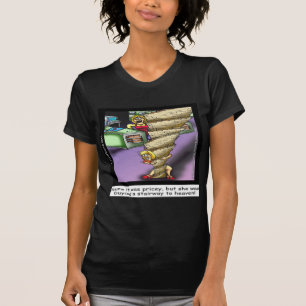 Prisig himmelska trappan rolig tee shirt