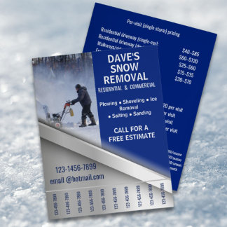 Prislista för vinterunderhåll Snöröjning Reklamblad
