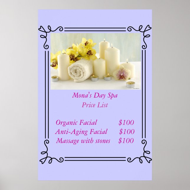 Prislista Poster (Framsidan)