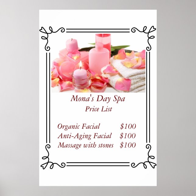 Prislista Poster (Framsidan)