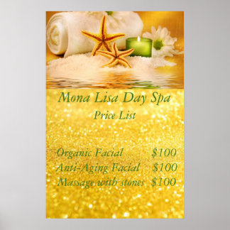 Prislista spa poster
