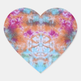 Prism Bear Abstract Hjärtformat Klistermärke