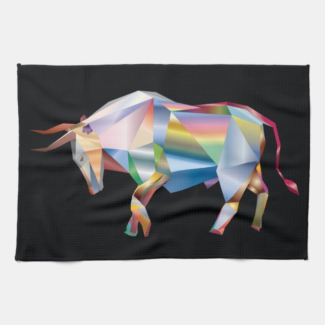 Prism Bull Rainbow Abstrakt Fab Kökshandduk (Horisontell)