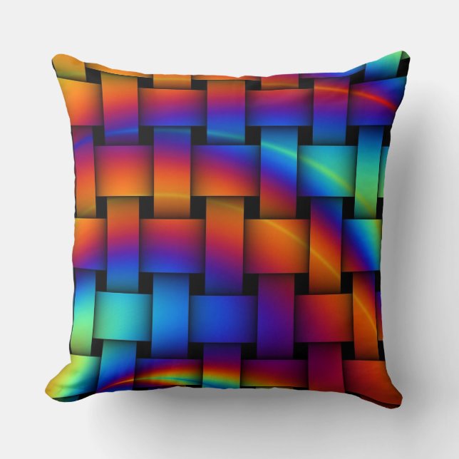 Prism Färg och Weave Background accground Pillow Kudde (Framsida)